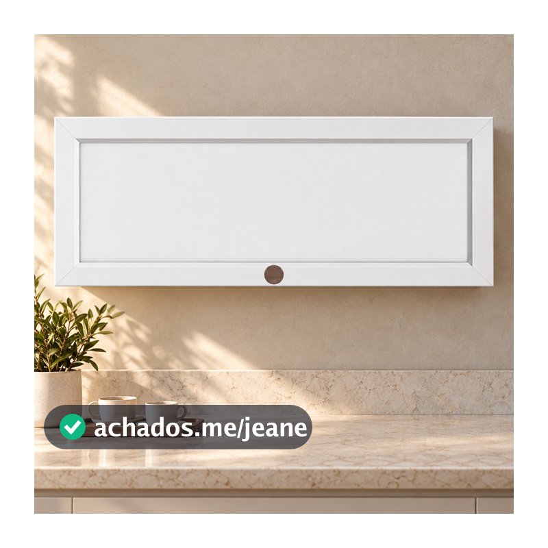 Armário Aéreo Olivia para Geladeira 1 Porta Basculante em MDF 80 cm com Pistão a Gás Poliman Móveis