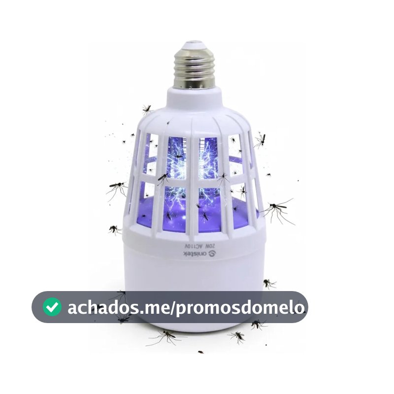 Lâmpada Luminária 20W Mata Mosquito Onistek ON-LU112 LED Armadilha Anti-Insetos Sem Veneno 110V 127V Cor Branca