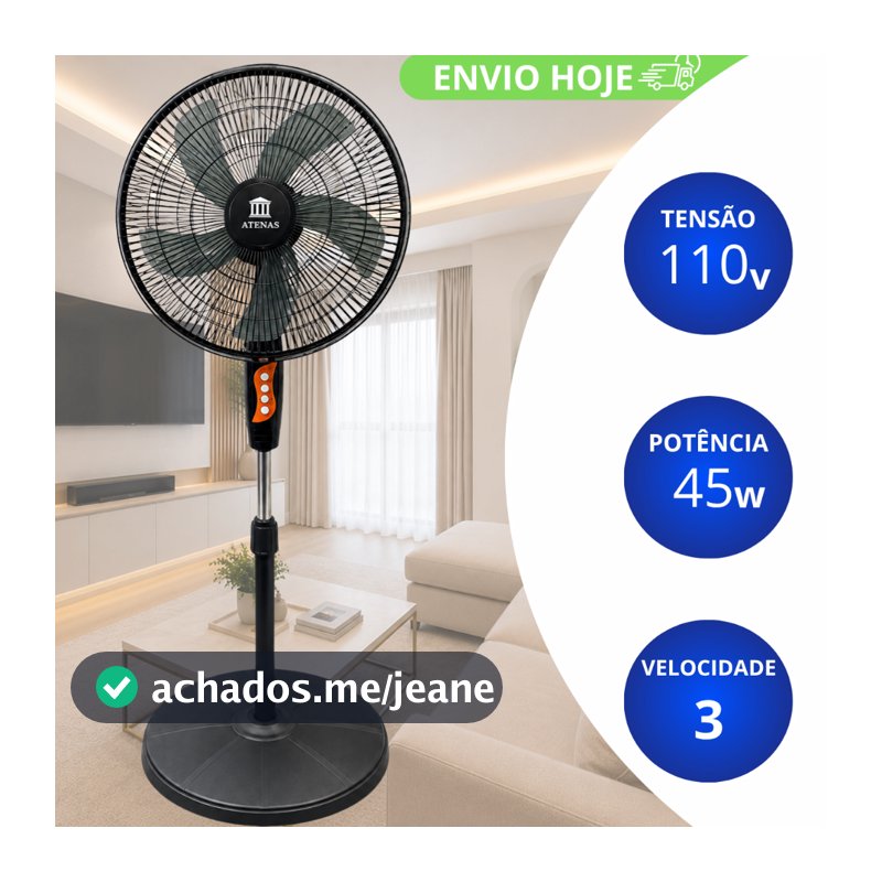 Ventilador Coluna 5 Pás 115cm Ajuste De Altura e Inclinação Com 3 Velocidades 110v Forte Silencioso