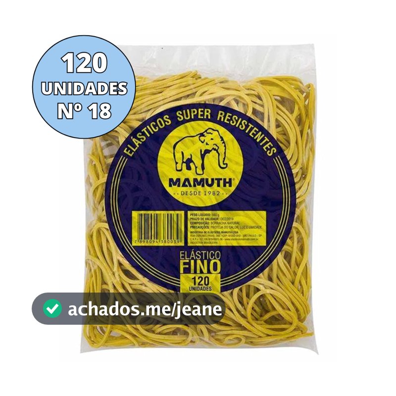Gominha Elastica Elastico P/ Dinheiro Super Resistente 120 Und