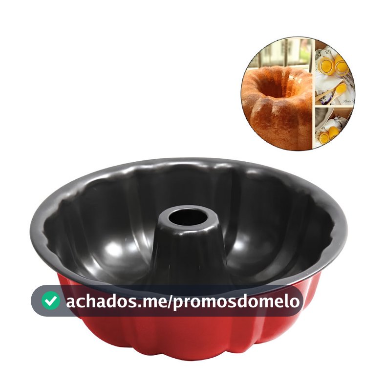 Forma Para Pudim Bolo Com Furo Central Antiaderente 24cm/26cm