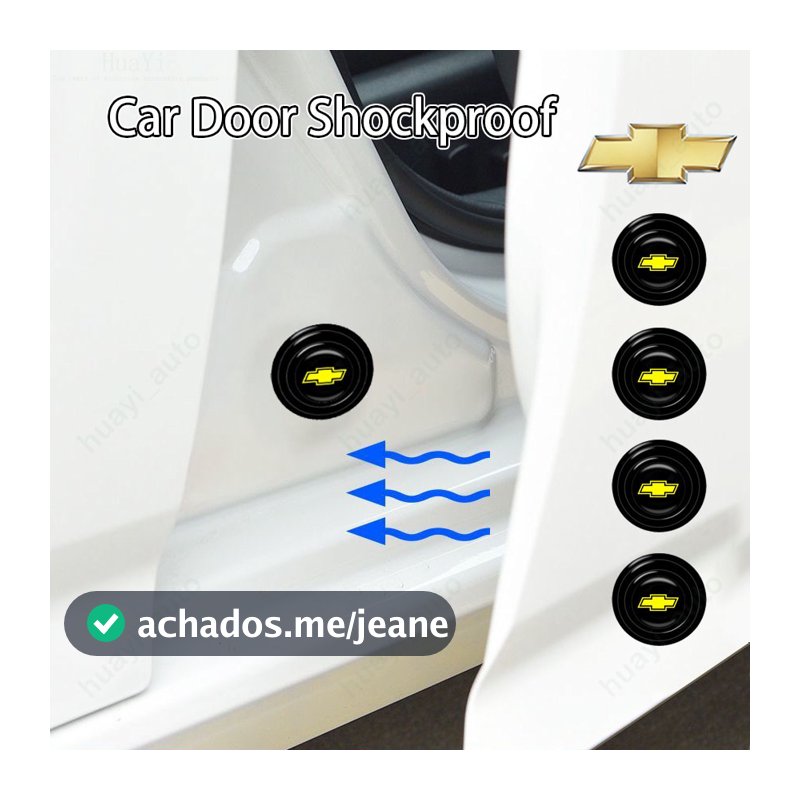 Chevrolet Protetor De Porta De Carro Amortecedor De Borracha Absorvente De Choque Isolamento Sonoro Para Onix Aveo Captiva Rastreador De Ranhuras Cavalier S10 Pickup Spin Cruze Car Acessórios