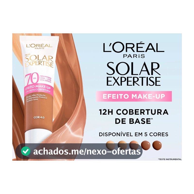 Lançamento  Protetor Solar Facial L’Oréal Paris Solar Expertise Efeito Make Up FPS70 30Gr