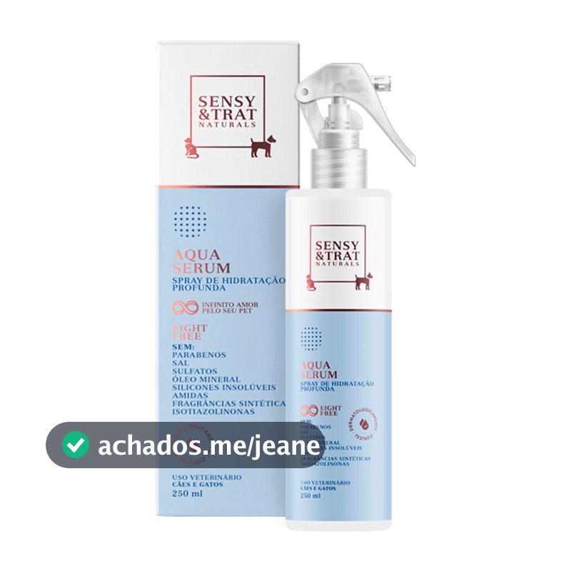 Aqua Sérum Sensy E Trat 250 Ml Spray De Hidratação Profunda - Centagro Pet