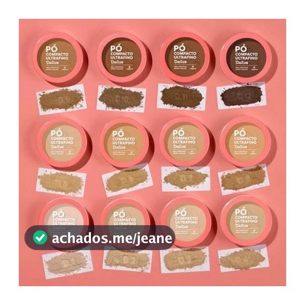 Pó Compacto Dailus Vegano Ultrafino Claro/Médio/Escuro