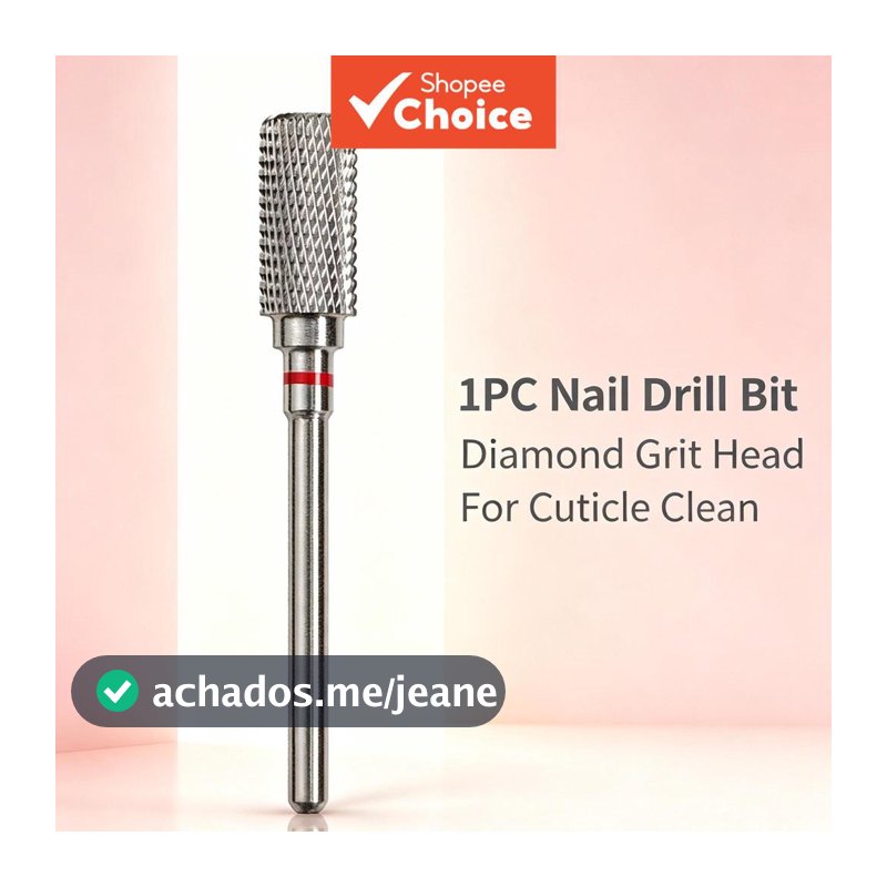 Broca de Carboneto Pesada para Preparação de Unhas, Adequada para Uso em Salão de Beleza e Manicure Pessoal