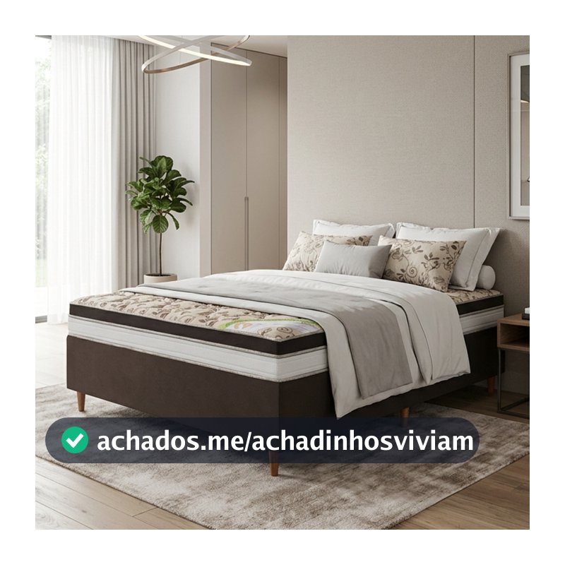 Colchão Casal D33 Dallas + Base 138x188x60