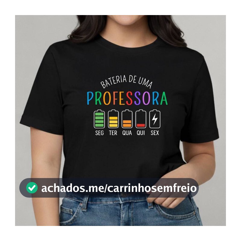 Camiseta Blusa Feminina Estampada T Shirt Professora Engraçada Educação Pedagogia 100% Algodão