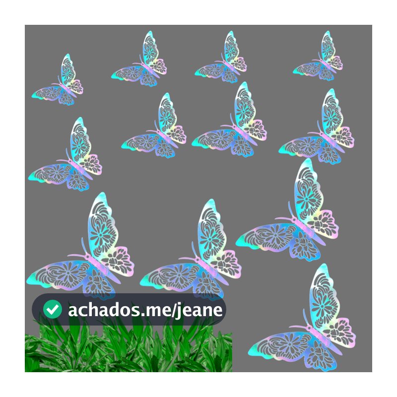 KIT com 12 Borboletas adesivas 3d Ideal para Decorações de Aniversário Sala Quarto  Ima de geladeira