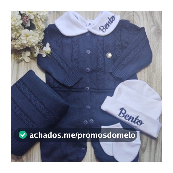 Kit  3 peças  Body + touca Personalizada e 1 par de luvas bebê kit para compor saída maternidade menino menina