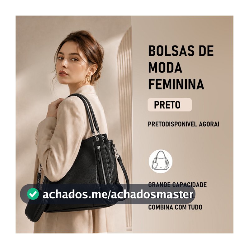 JAMI JAMI Bolsa Mochila Feminina Grande De Ombro Com Alça Transversal De Couro PU TM9034