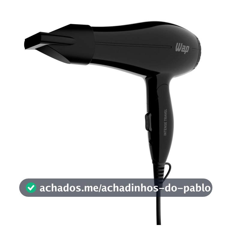 Secador de cabelo 1300W dobrável 2 temperaturas bivolt - Intense Travel WS1300 Wap