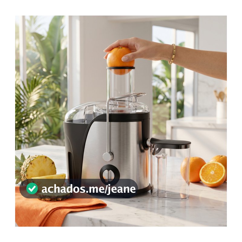 Extrator de suco doméstico centrífugo de aço inoxidável de grande diâmetro 800W