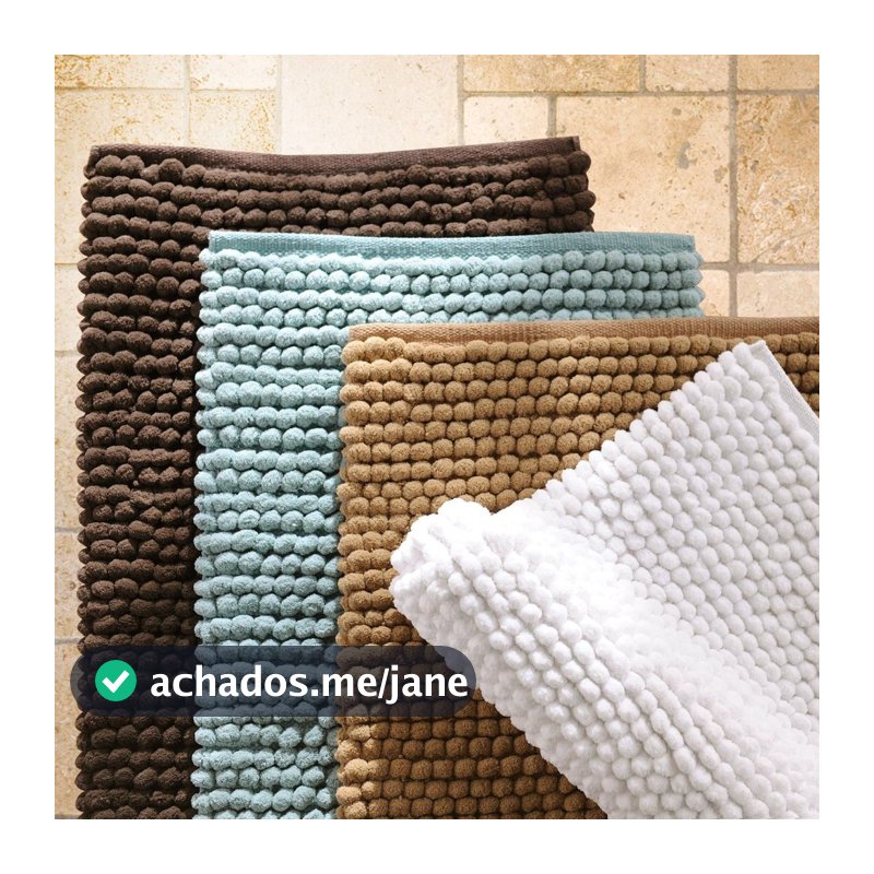 Kit Tapete Banheiro Antiderrapante 40cmX60cm Varias Cores