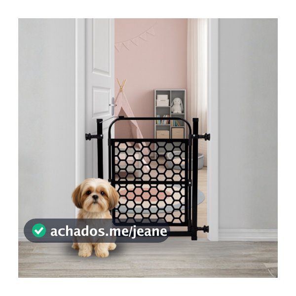 Portão Pet Grade Para Cachorro 78cm A 83cm Cercado de Proteção