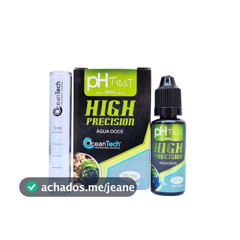 Teste de PH Alta Precisão 250testes Agua Doce Aquario 20ml