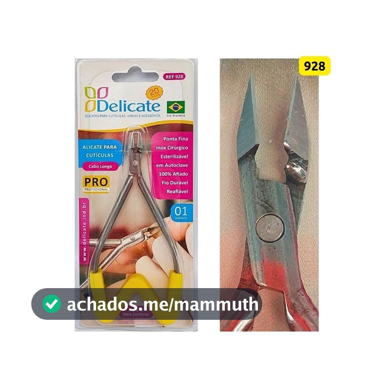 Alicate de cutículas Delicate 928 com mola M Cabo longo