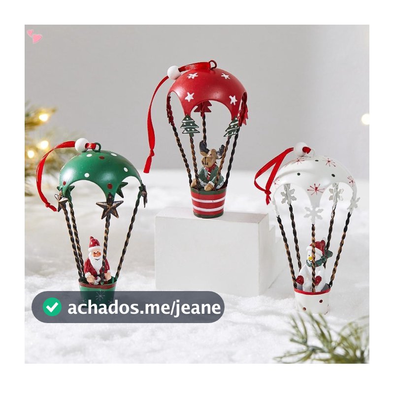 Enfeite De Suspensão De Metal De Ferro De Natal Balão De Ar Quente Trenó Caixa De Correio Papai Noel Boneco De Neve Rena
