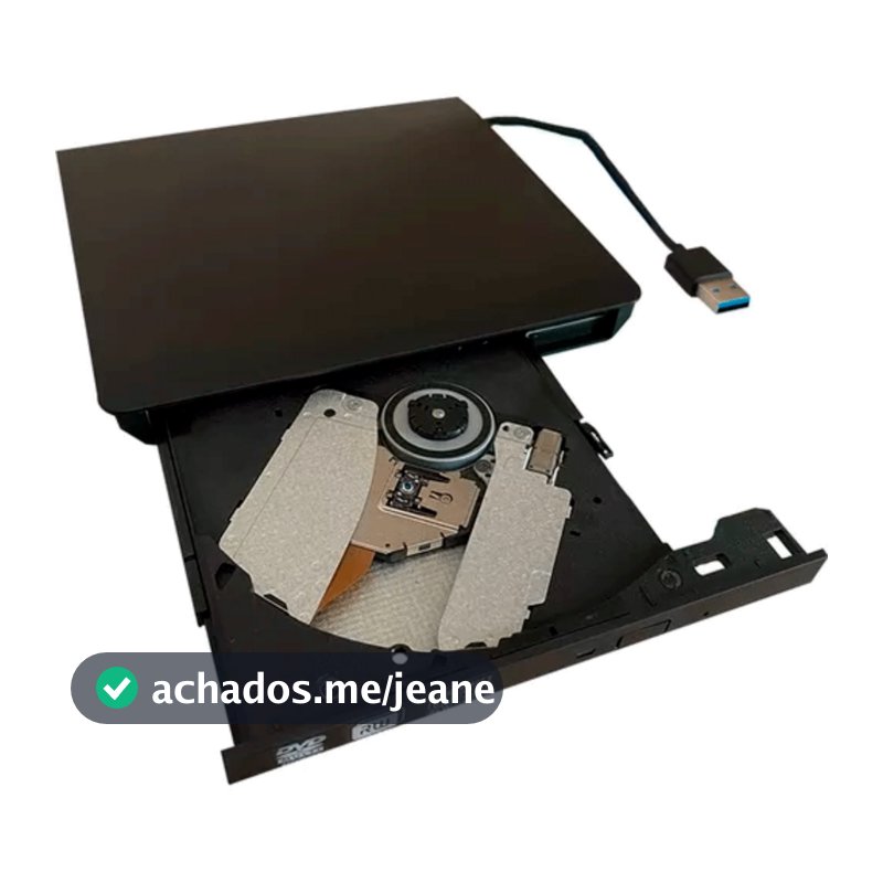 Gravador Dvd Leitor Externo Notebook Pc 3.0 Usb Slim Portáti