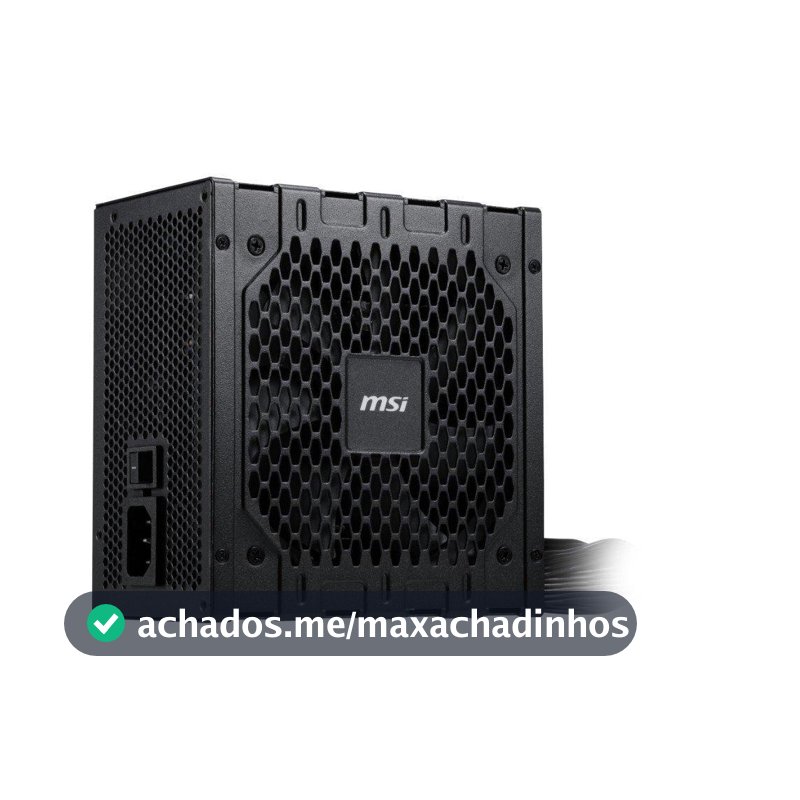 Fonte MSI MAG BN65A, 650W, 80 Plus Bronze, PFC Ativo, Com Cabo, Preto - MAG BN65A