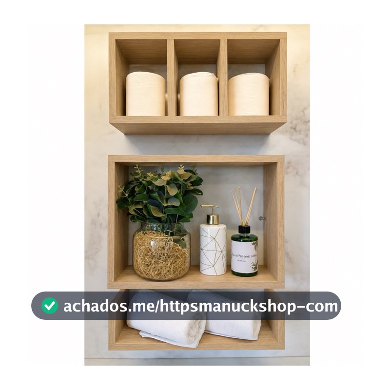 Kit 3 Peças Nicho Prateleira para Banheiro 37 X 10cm MDF /MDP JÁ VAI MONTADO!