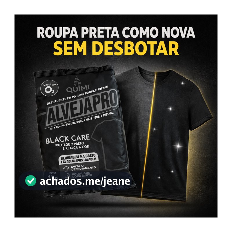 Detergente Roupa Preta Protege O Preto | Realça A Cor | Evita Desbotamento 1kg AlvejaPro Oficial