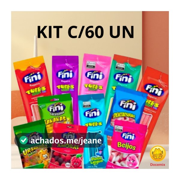KIT BALA FINI 24,36,48,60 UNIDADES SORTIDOS ORIGINAL PRONTA ENTREGA
