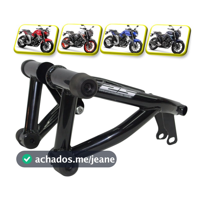 PROTETOR CARENAGEM STUNT RACE STREET CAGE FAZER 250 2018 A 2027 MATA CACHORRO SLIDER PRETO FOSCO