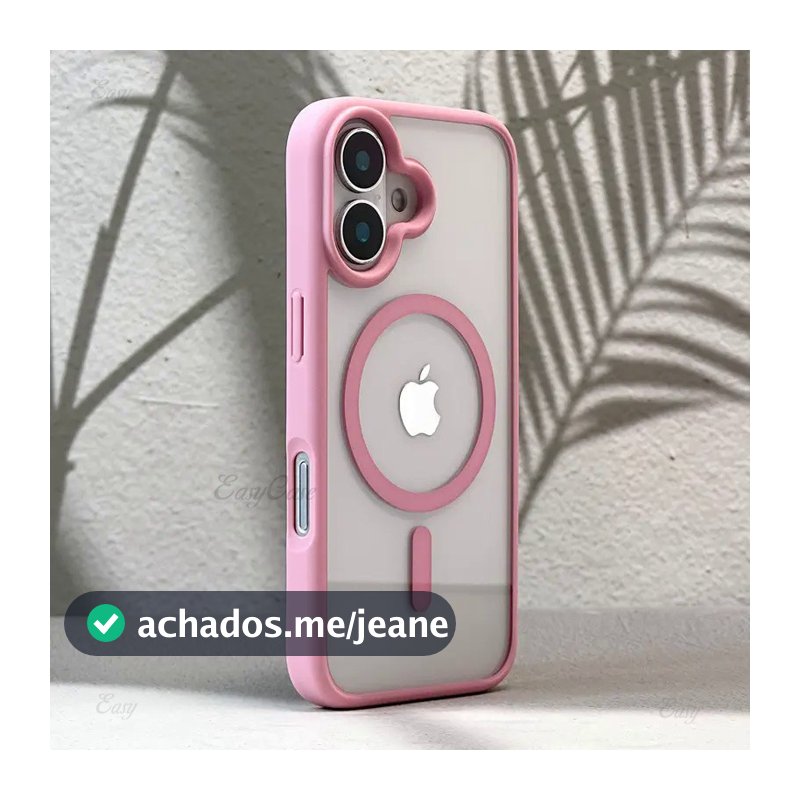 Capa De Telefone Com Sucção Magnética Fosca Para iPhone 17 16 15 14 13 12 11 Pro Max Macia Transparente Acrílica anti
