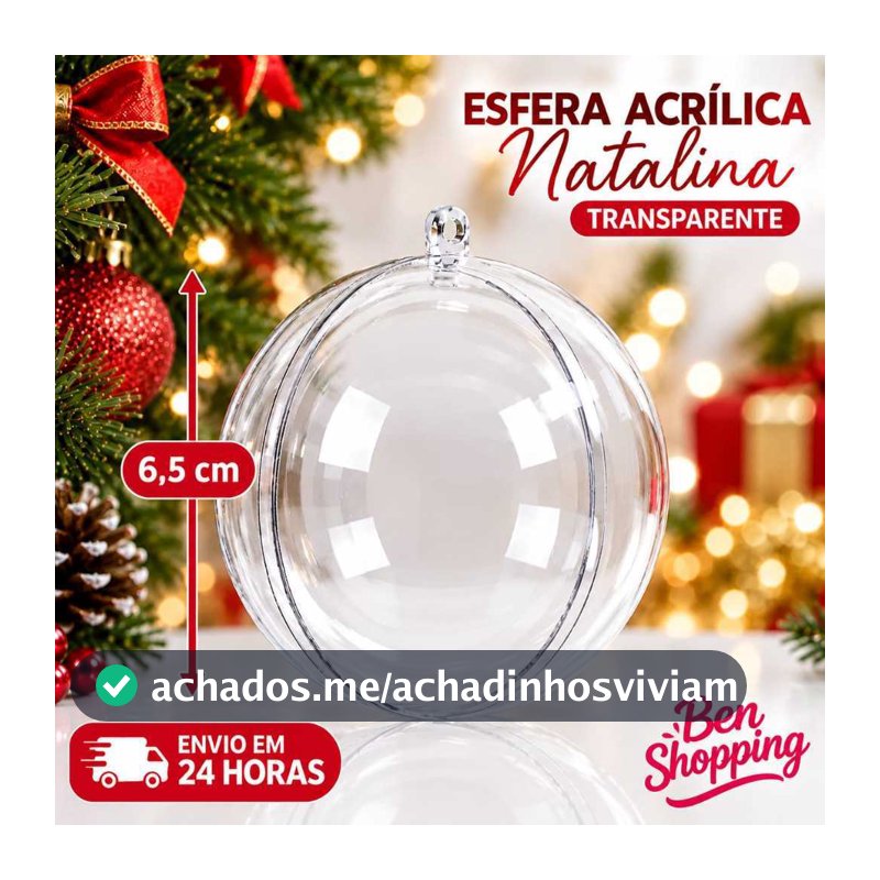 30 un esferas acrílico 6,5cm bolas de natal lembrancinhas/fotos enfeites natalinos para árvore e artesanato