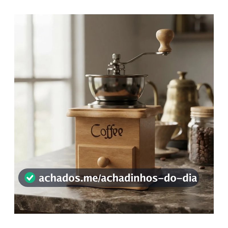 Moedor De Café Manual Gourmet C/ Regulagem De Moagem Transforma Em Pó  De Mão De Madeira Marrom Portátil De Made Aço