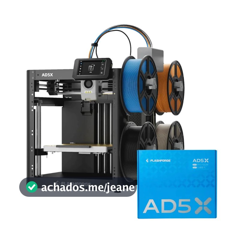 Impressora 3D Flashforge AD5X Multicor core X Y + Kit Gabinete Incluso