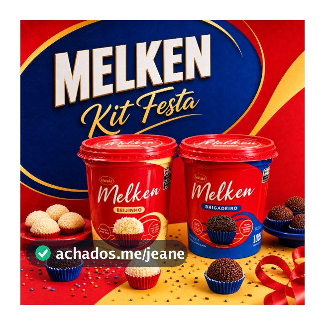 Kit Festa 1 brigadeiro 1,005kg + 1 beijinho 970g Harald Melken Pote
