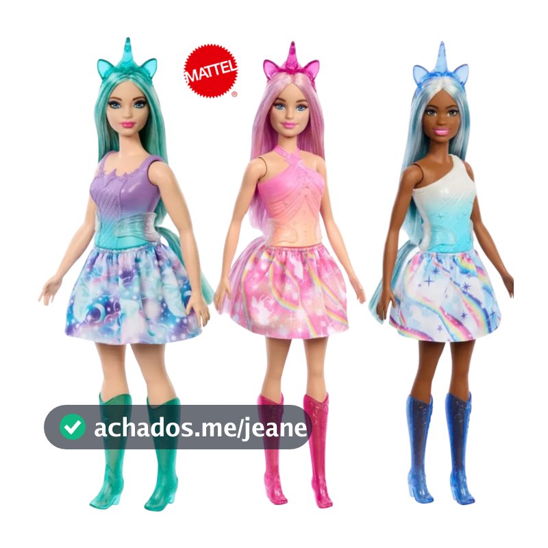Barbie Boneca Fantasy Unicórnio HRR12 – Mattel | Boneca fantasia + acessórios