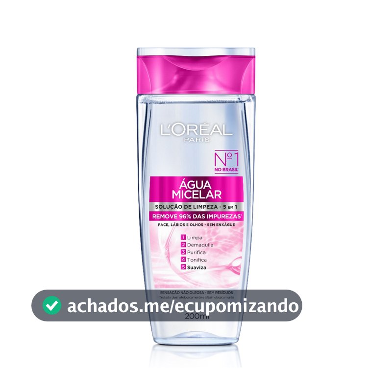 Água Micelar Loreal Paris Solução de Limpeza 5 em 1 - 200ml