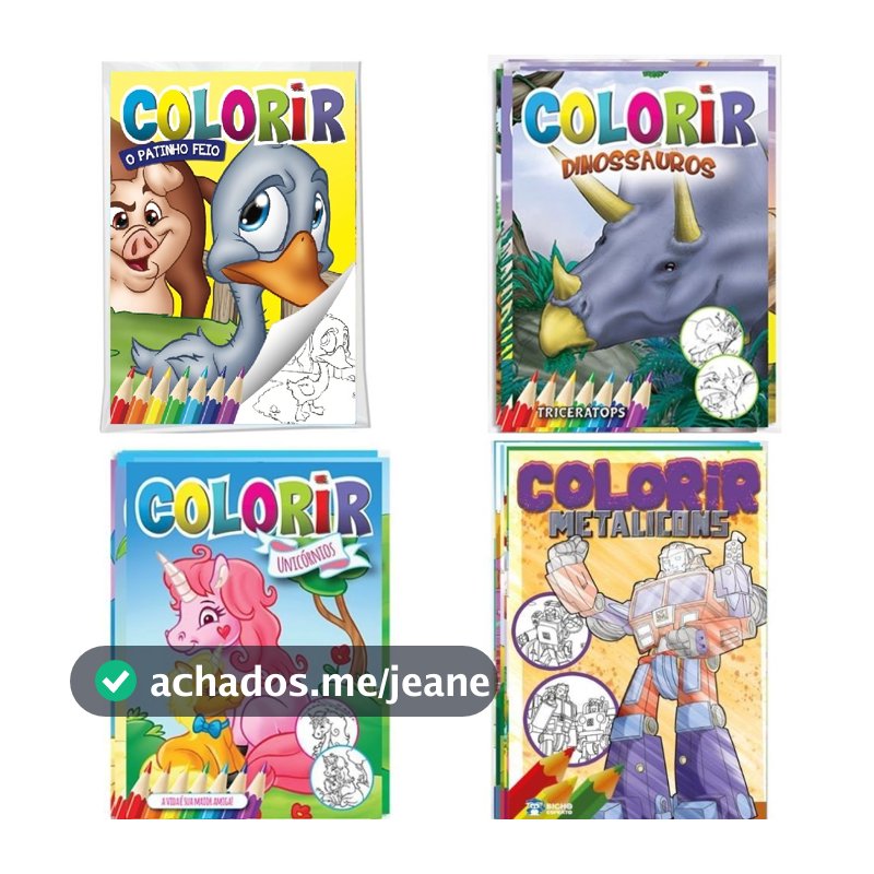 KIT COM 32 LIVROS PARA COLORIR