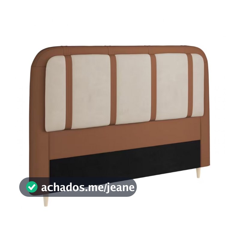 Cabeceira para Cama Box Queen Leon com Revestimento em Veludo e Corino Dobuê