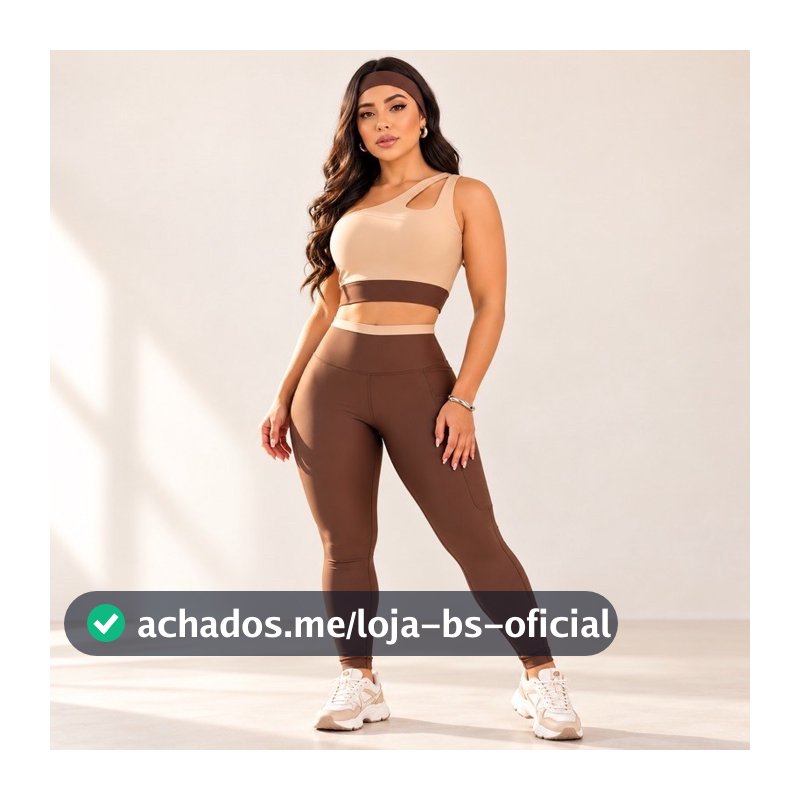Conjunto Fitness Feminino Legging + Top Academia Suplex Zero Transparência