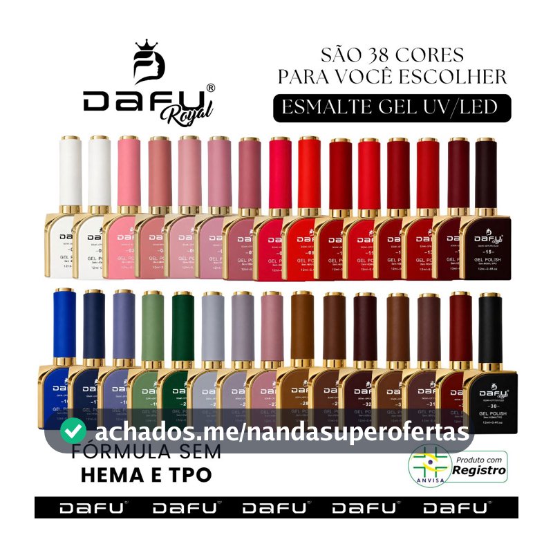 Esmaltes em Gel Dafu Esmalte Gel Uv Led Para Cabine Lançamento Promoção Atacado 12ml
