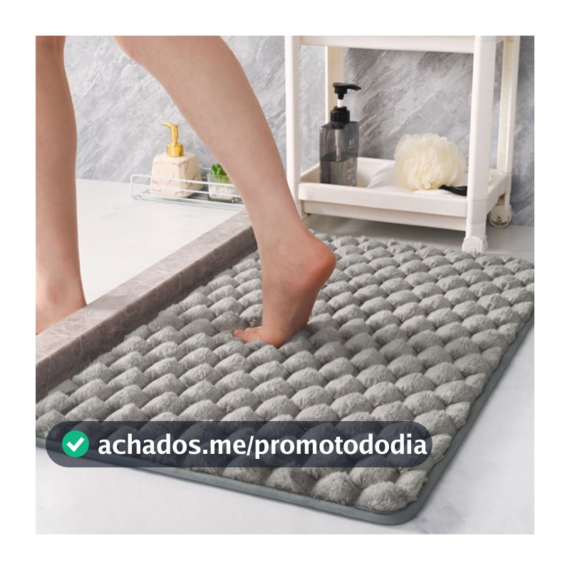 Tapete Antiderrapante Soft 80x50 Grande Tapete Macio Cozinha Quarto Banheiro Corredor Passadeira