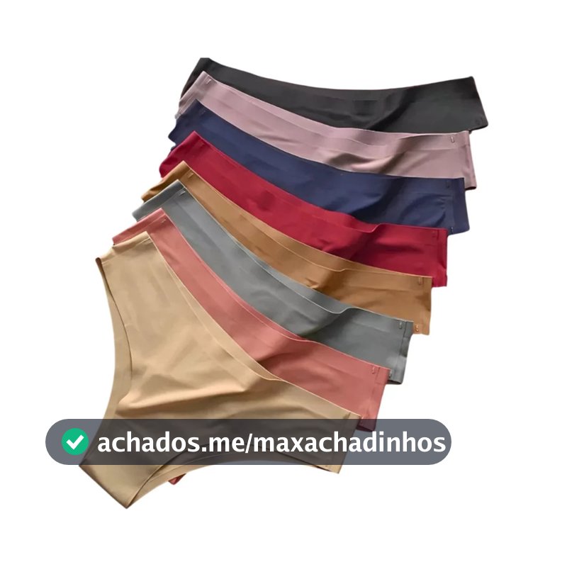 Kit Calcinhas Sem costura Tanga corte a Laser Não Marca na Roupa Invisível Academia Justo Conforto