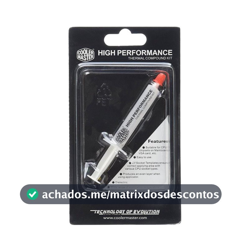 Pasta Térmica Cooler Master Hight Performance, 0.8W, Branca - HTK-002-U1