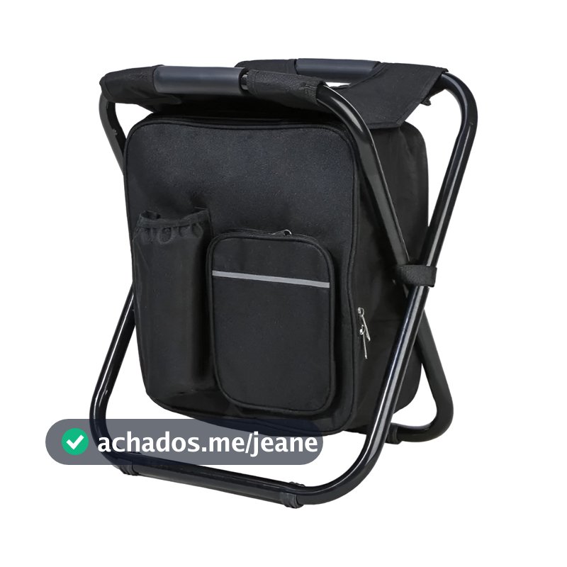 Banco Mochila bolsa térmica com assento dobrável portátil praia camping passeios