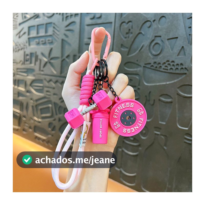 Chaveiro De Placas De Barra , Halteres De Simulação de Dopamina INS Removível , Pingente De Bolsa De Fitness De Copos