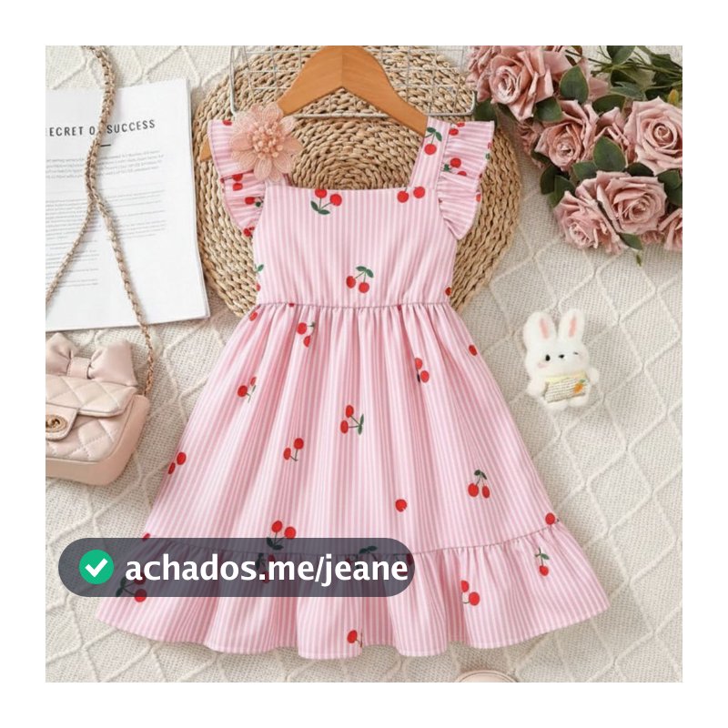 Vestido Infantil Estampado Verão Menina Luxo Festa Blogueirinha Roupa para Menina