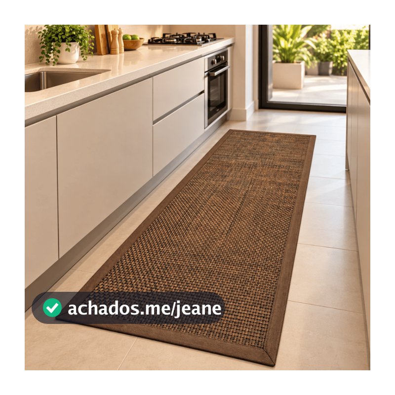 Tapete Passadeira Para Cozinha Banheiro Área Externa Em PVC Antiderrapante Resistente - Mikasa By Chalesco