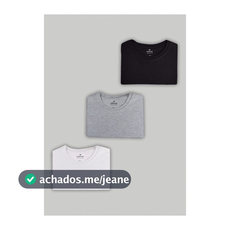 Kit Com 3 Camisetas Femininas Slim Básicas Hering