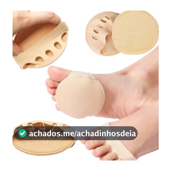 Kit 2 Unids. Protetor Peito de Pè Redondo p/Conforto Macio Proteção Dores nos Pés
