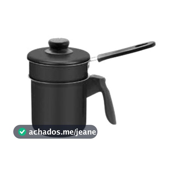 Cuscuzeiro Mini 2pecas Antiaderente Preto  multi uso