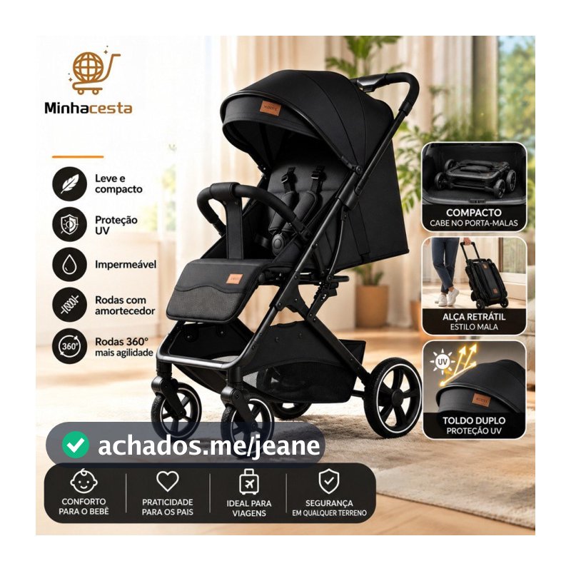 Carrinho de Bebê  Leve e Dobrável | Rodas com Amortecedor | Impermeável Anti-UV-P28/P29